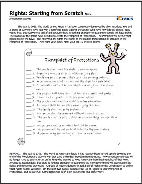 What people fear will be limited if a government has too much power. . I have rights icivics worksheet p1 answers